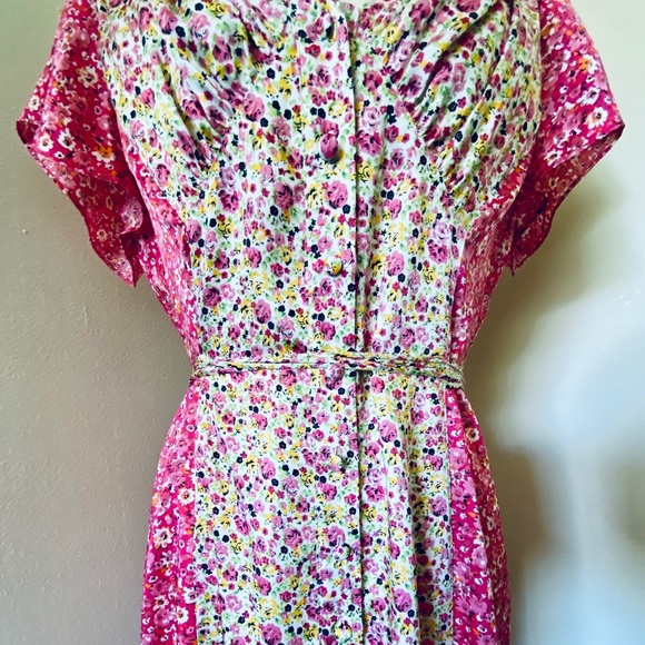 Cinq à Sept Jessica Floral Stripe Midi Dre… - Picture 4 of 10